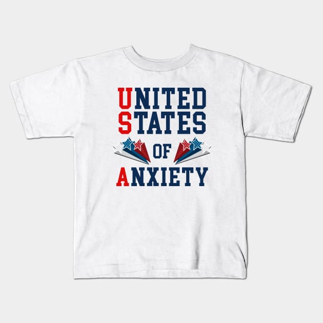 United States of Anxiety Kids T-Shirt by NotoriousMedia